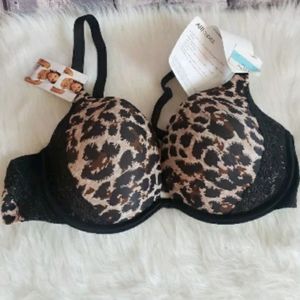 Lilyette Air Push-up Bra 40C Leopard Print NWT